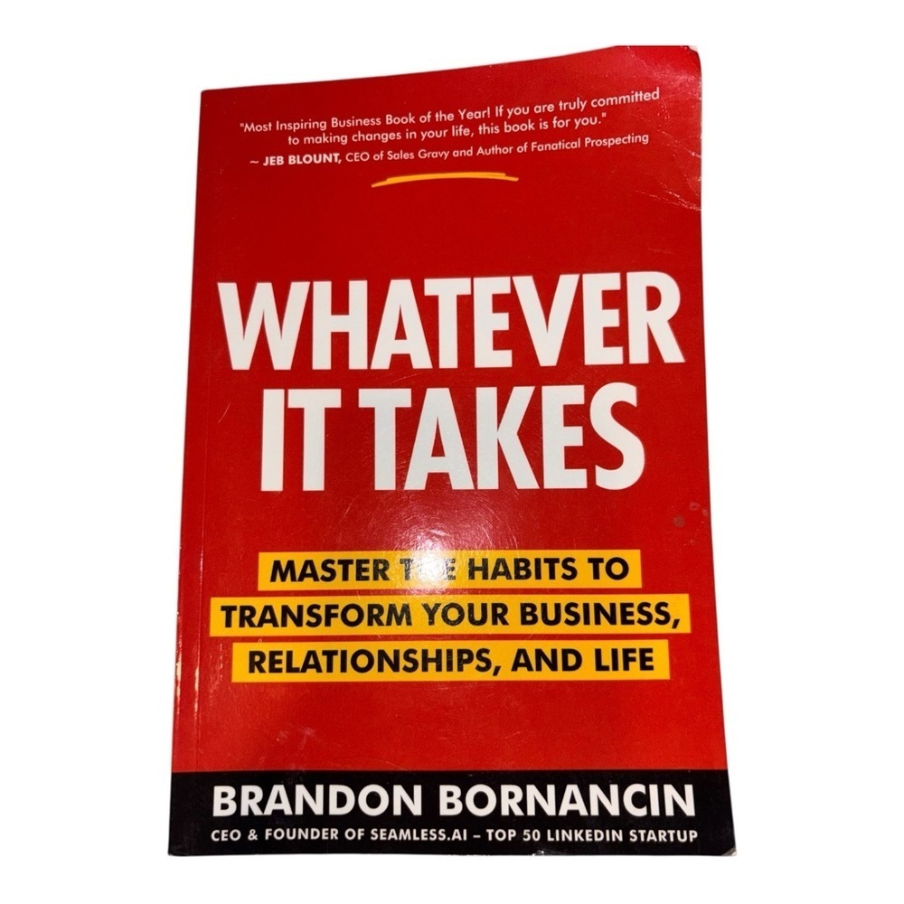 Red 'Whatever It Takes' Book by Brandon Bornancin